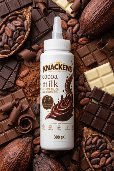 KNACKENS Sütlü Kakaolu Waffle & Dondurma & Krep & Pankek Tatlı Sosu