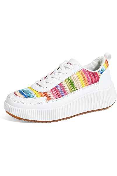 lucky step Lucky Step Women's Thick Sole Sneakers with Rhinestone Fashionable...