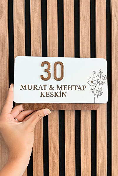Kuzeylina Kişiye Özel Kapı Numarası ve İsimlik – Şık Daire Kapı Tabelası 26 c...