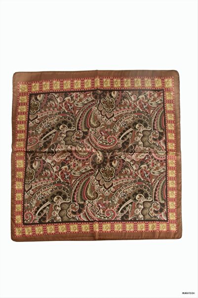 ZERO LAND MURATECH Eșarfă din șifon Zr cu model floral 50x50 (173436) cm Maro