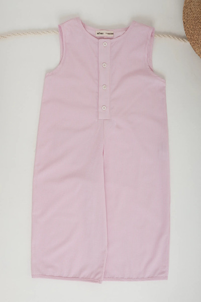 Mioma Kids Patched Overalls Striped Pink