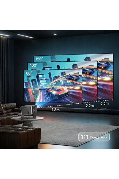 BYINTEK Proiector LCD Magcubic FullHD 4K 1080p LED 650 ANSI GoogleTV VOD WiFi 5