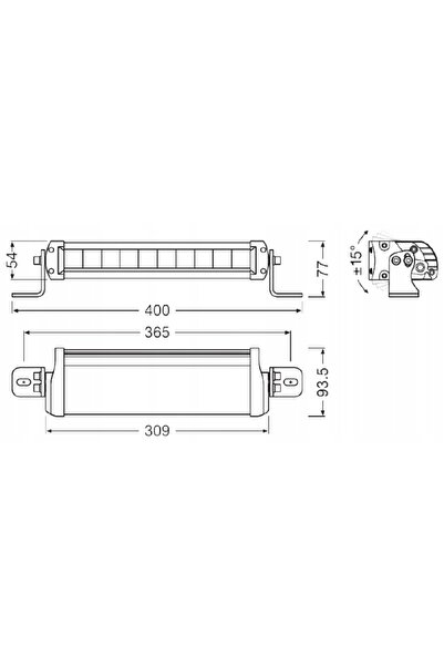 Osram Reflector de lungă distanță Lightbar LEDriving LEDDL103-CB 12/24V 35W