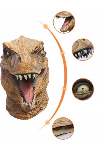 NO BRAND MASCA DINOZAUR T-REX DINOZAUR HALLOWEEN JURASSIC
