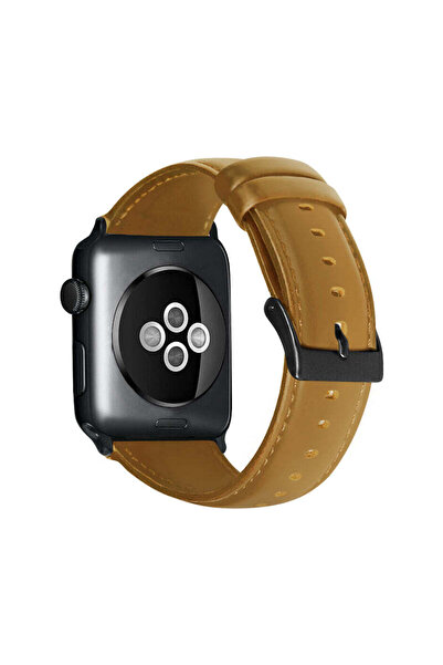 OEM Curea din piele compatibilă cu Watch 42mm, Watch 3 41mm - ocre
