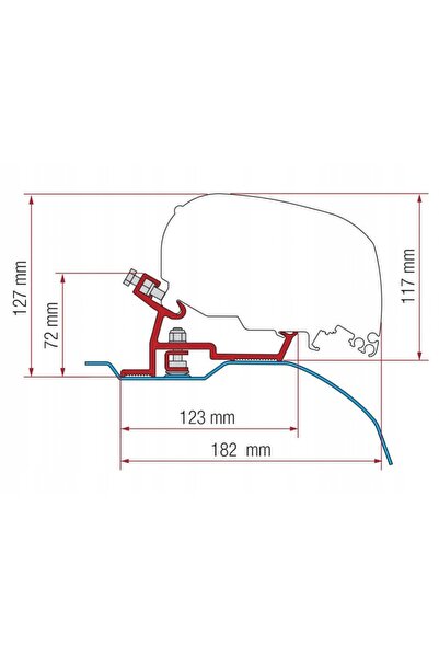 NO BRAND Adaptor pentru marchiză Fiamma Ducato Jumper Boxer