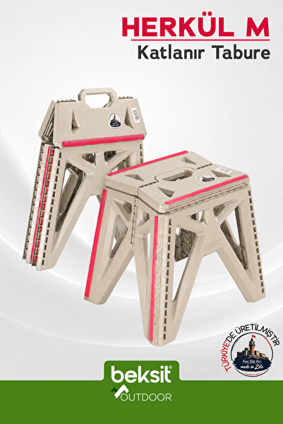 BEKSİT OUTDOOR Herkül M Katlanır Reflektörlü Tabure (Kum Beji)