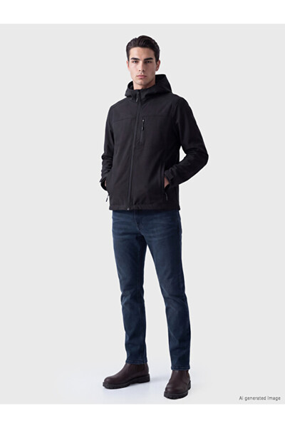 LC Waikiki Rmz Gi̇yi̇m Farkiyla Standard Fit Hooded Men's Jacket