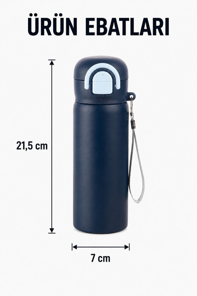 Emofom Siply Water Bottle 600 ml Water Bottle 304 Stainless Steel Children's Water Bottle with Dual Drinking Modes and Locking Lid