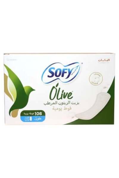 sofy فوط صحية يومية بزيت الزيتون - طويلة | ١٠٨ قطع