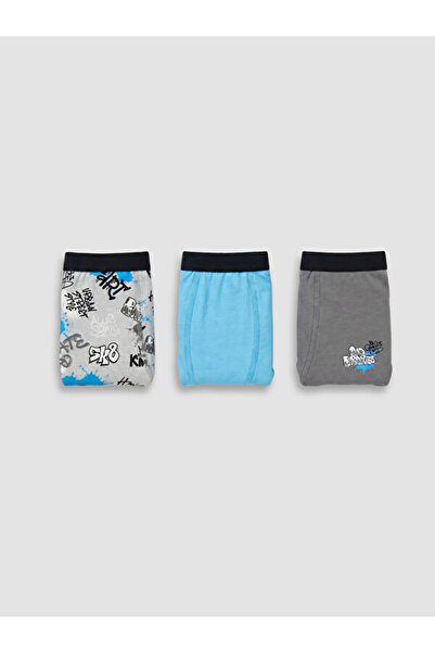 LC Waikiki Rmz Gi̇yi̇m Farkiyla Boys' 3-Pack Boxer