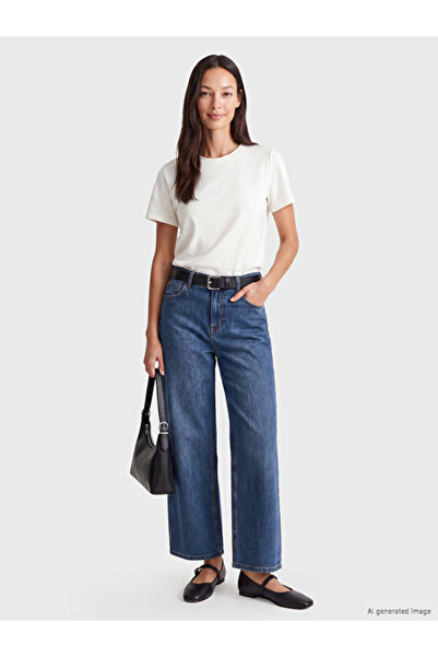 LC Waikiki Rmz Gi̇yi̇m Farkiyla Wide Leg Women's Jean Pants