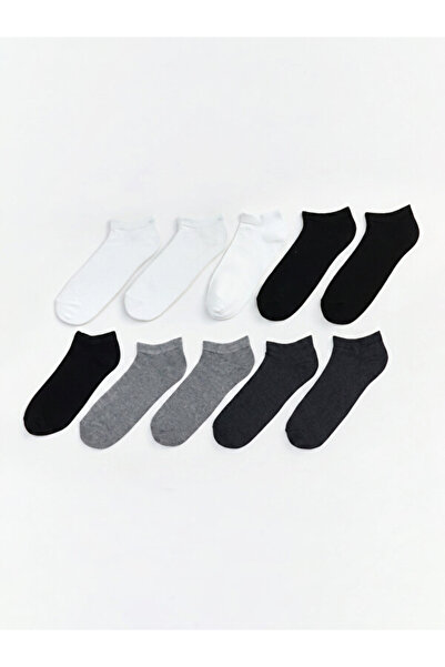 LC Waikiki Rmz Gi̇yi̇m Farkiyla Men's Booties Socks 10-Pack