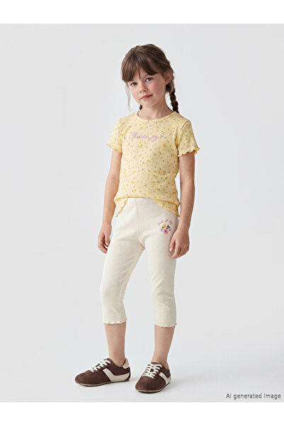 LC Waikiki I Girls' Printed Ribbed Capri Leggings from Freezen Store