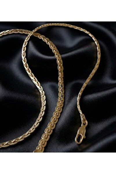 studyosercan2 Women's Knitted Model Necklace 14/K Steel Stainless