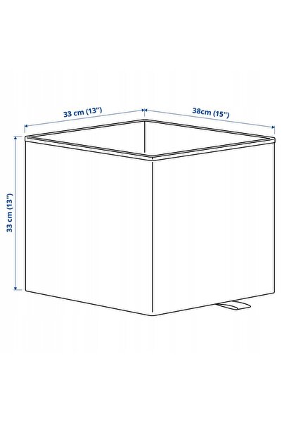 NO BRAND IKEA KOSINGEN Cutie, gri deschis, 33x38x33 cm RECIPIENT KALLAX SET x2