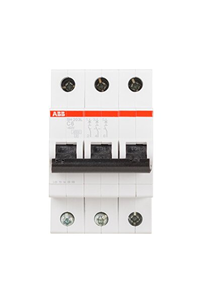 ABB Automatic switch 6a 3p c 4.5ka sh203-l, abb, multicolored