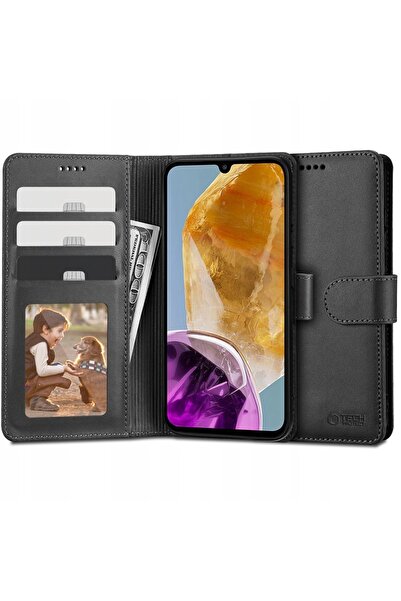 Tech-Protect Husă portofel Wallet pentru Samsung Galaxy M15 5G Negru