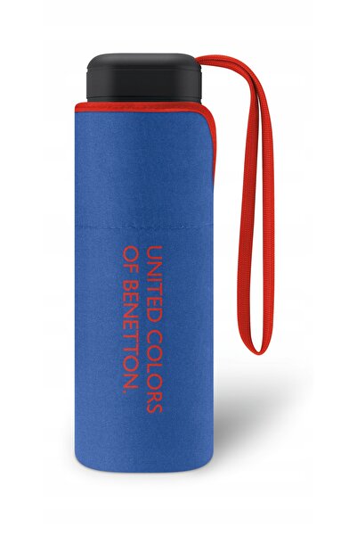 NO BRAND Umbrelă manuală unisex Benetton Ultra Mini Flat – albastră