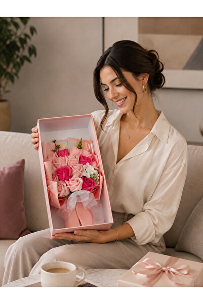 YAPAY ÇİÇEKÇİNİZ Buchet de 6 trandafiri artificiali parfumați, 35 cm – Cadou ...