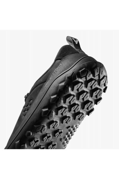 VIVOBAREFOOT Pantofi bărbați Tracker din piele, model Low, Obsidian (309534-01)