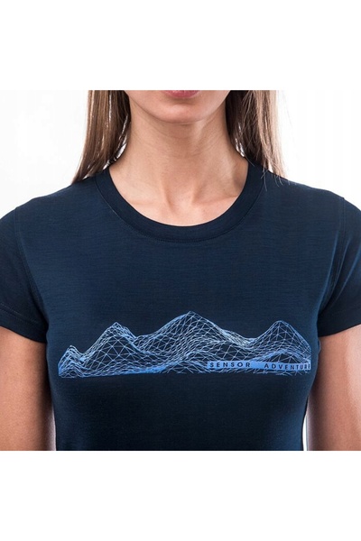 NO BRAND Tricou de damă Sensor Merino Active PT Tee SS - albastru închis M