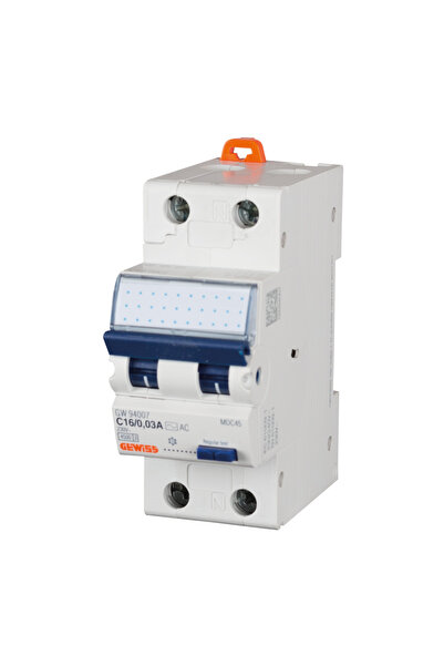 Gewiss Intrerupator Diferential 20A 1p+n C 4.5ka 30ma, Gw94008, Gewiss, Multi...
