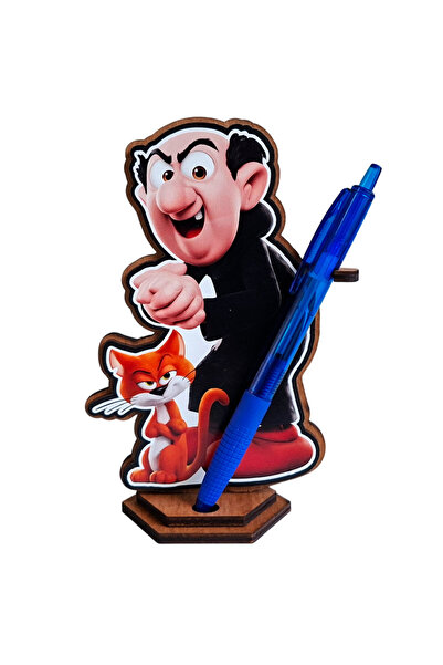 OEM Figurina Strumfii Gargamel Vrajitor Smurf, 15 cm, lemn