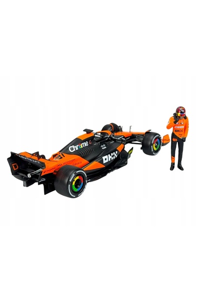 BBURAGO ECHIPA DE FORMULA 1 MCCLAREN MCL38 GP MIAMI # 81 PIASTRI + FIGURKA 1:24