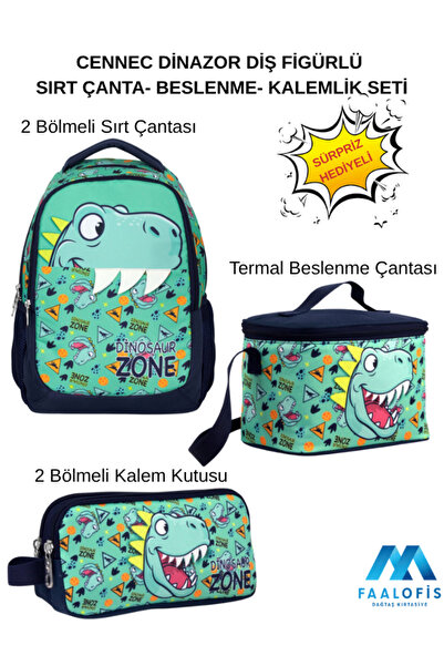 Dağtaş Kırtasiye 5018 Cennec Dinosaur Tooth Figured Backpack - Nutrition - Pe...