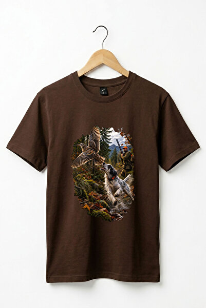 WİDİ Hunting Hunting Dog Hunting English Setter Printed 100% Cotton Regular F...