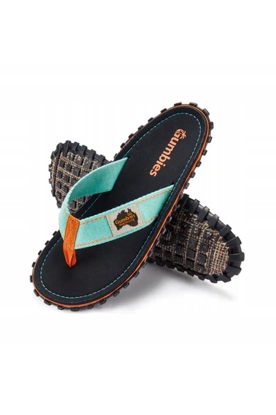 GUMBIES Șlapi Islander de damă japonezi - negru tricolor 38