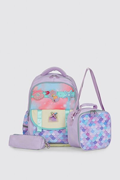 ÇÇS Kids Premium Okul Çanta Seti 3'lü İlkokul Ortaokul Sırt Çantası Termal Be...