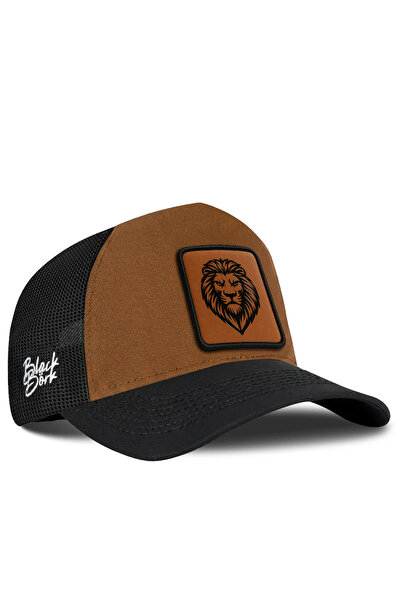 BlackBörk Șapcă Trucker Negru-Camel cu Logo Leu