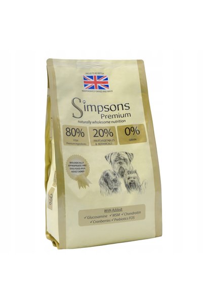 NO BRAND Simpsons Premium 80/20 Pește Adult cu pește 12kg