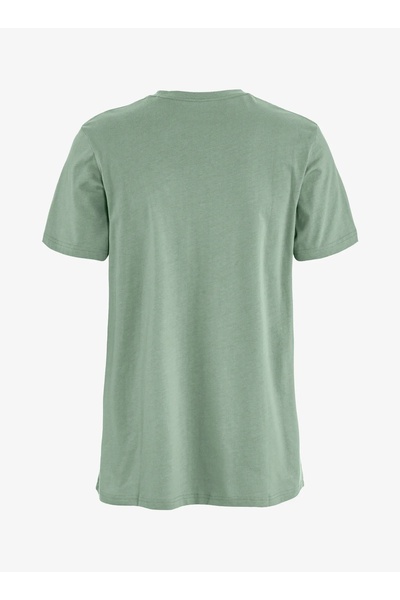 Fjällräven Tricou din bumbac Fjallraven cu logo arhivă - verde ceață M