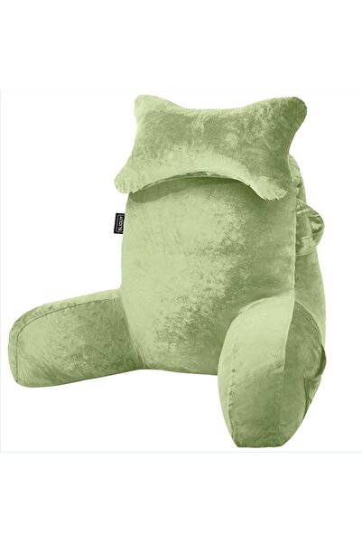GENERAL Reading Pillow for Bed with Detachable Neck Roll and Upper Support Ar...