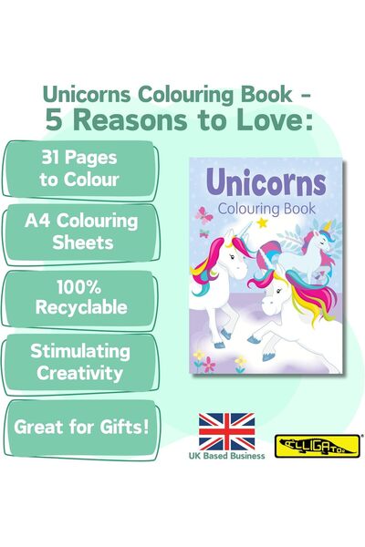 Alligator Books Unicorns Colouring Book