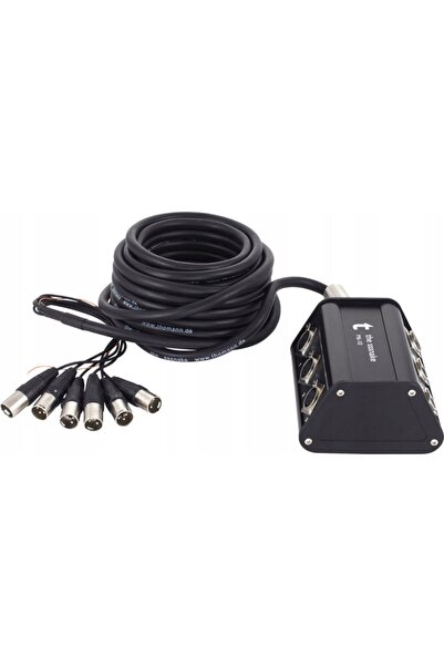 NO BRAND Cablu multipar audio microfon 6x XLR 10 m Stagebox M6