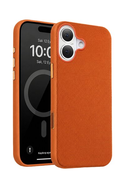 Fuchsia iPhone 16 Vero Magneticsave Cover Compatible with Apple - Orange