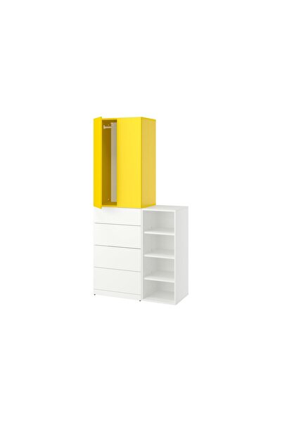 IKEA Modern Beyaz Bebek Çocuk Gardırop 100x42x200 cm İskandinav Tarzı Sağlam ...