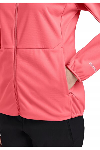 Jack Wolfskin Jachetă softshell de damă Feldberg cu glugă, culoare coral suns...