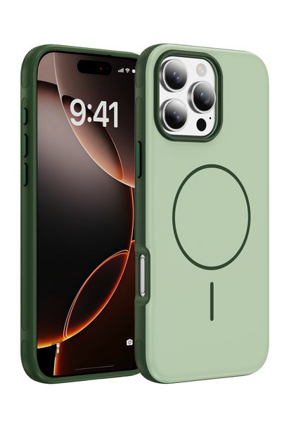 Fuchsia غطاء MagneticSave من Neksa متوافق مع iPhone 16 Pro Max و Apple - أخضر