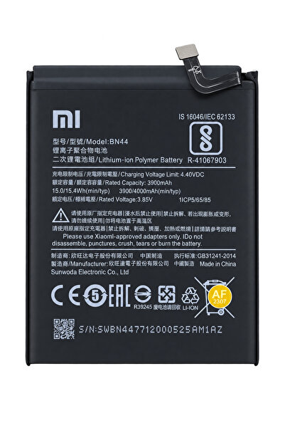 mr owl Xiaomi BN44 4000 mAh Uyumlu Cep Telefonu Bataryası