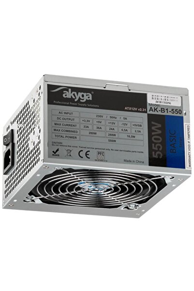 Akyga Sursă de alimentare ATX 550W Basic AK-B1-550 Ventilator 12cm P4 3xSATA ...
