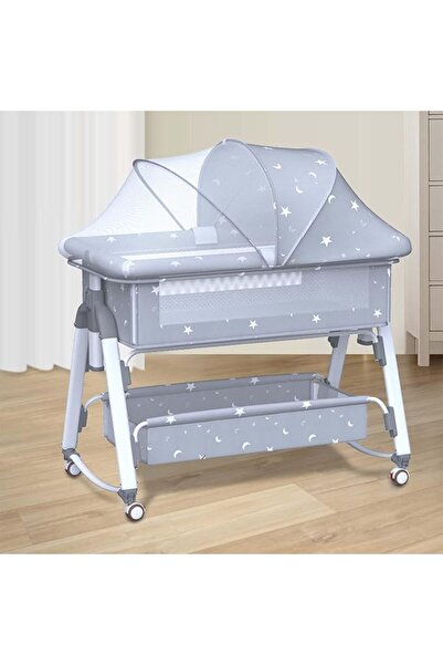 GENERAL Otwaysor Baby Cot Fabric Color a Foldable Portable Crib with Diaper C...