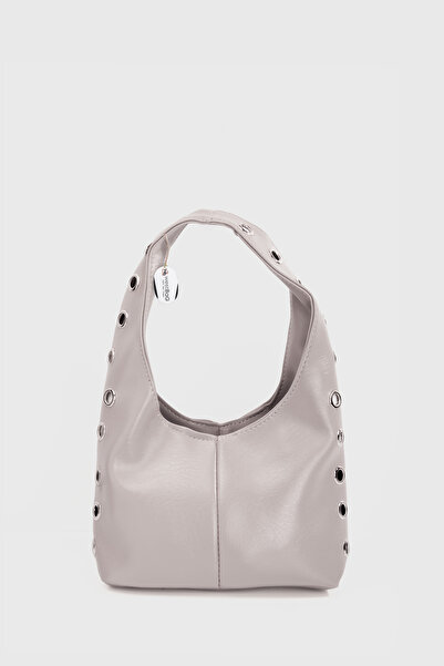 westbag Women's Hobo Shoulder Bag Faux Leather Metal Ring Studded Bird Eye
