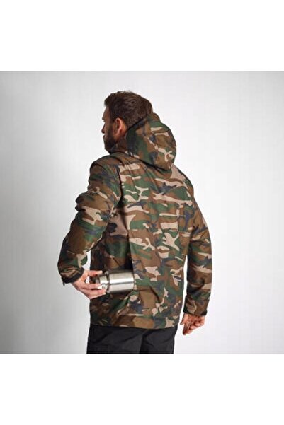 NO BRAND Jachetă de iarnă outdoor Solognac Warm 100 WTP, model camuflaj woodland