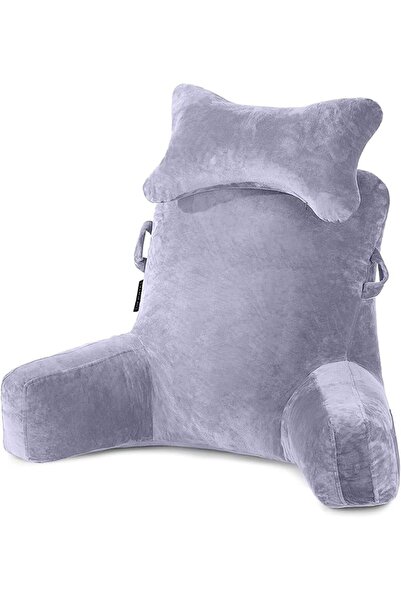GENERAL Reading Pillow for Bed with Detachable Neck Roll and Upper Support Ar...