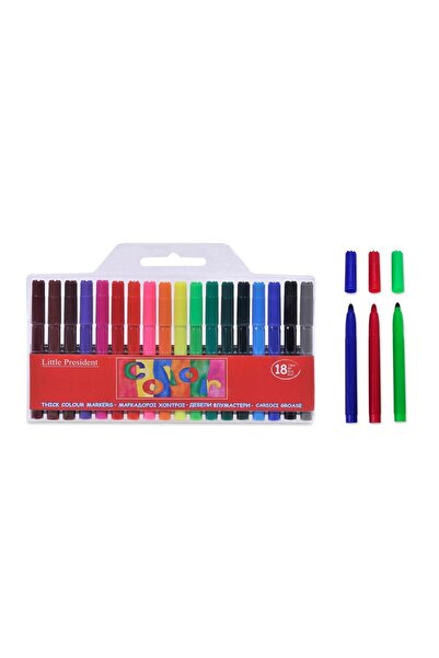 Little President Set carioci cu vârf gros pentru copii, 18 bucăți – vârf gros
